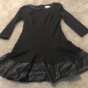 Black Jessica Simpson Dress with leather